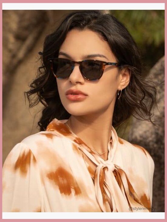 Handcrafted Acetate Frame Retro Square Sunglasses with UV400 Protection for main image 4